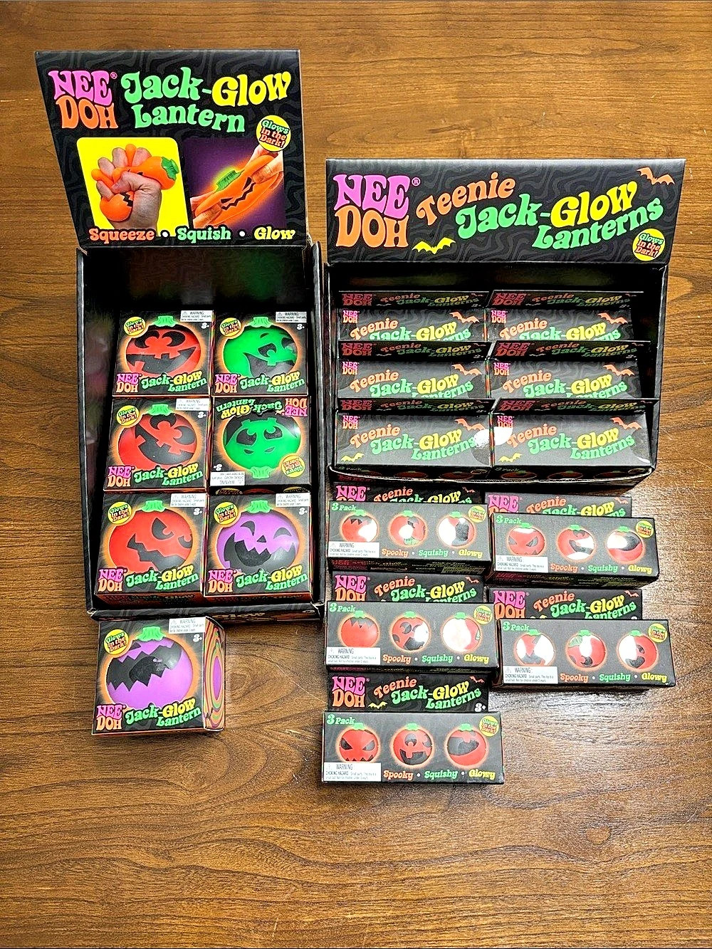 Needoh Jack-Glow Lantern , Teenie , Glow In Dark Squishy 🎃NEW in Box Halloween